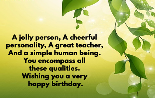 Birthday wishes for a teacher