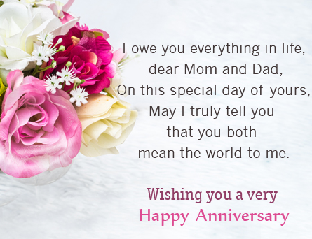 Anniversary Quotes For Parents From Daughter (Anniversary Wishes For Parents )