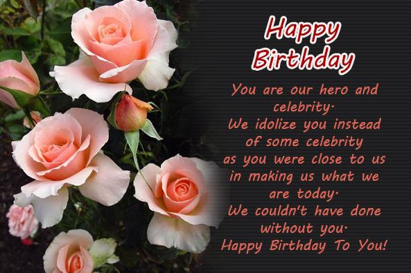 Birthday wishes to teacher