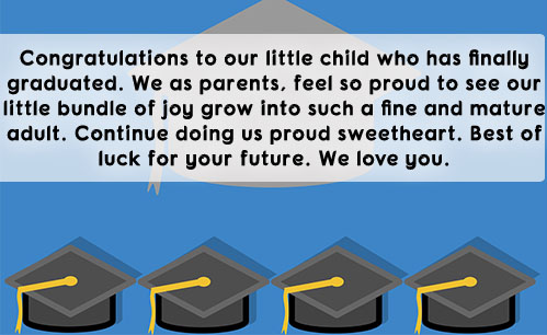 Congratulations To Proud Parents Graduation Message From Parents