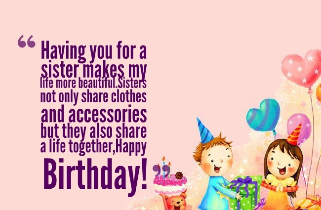 Birthday Wishes For Younger Sister