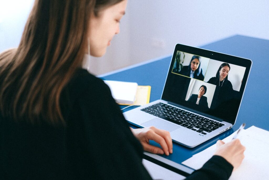 Description: People on a Video Call