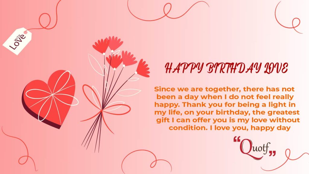 Quotf.com,  love, birthday, boyfriend true love special person birthday wishes for love