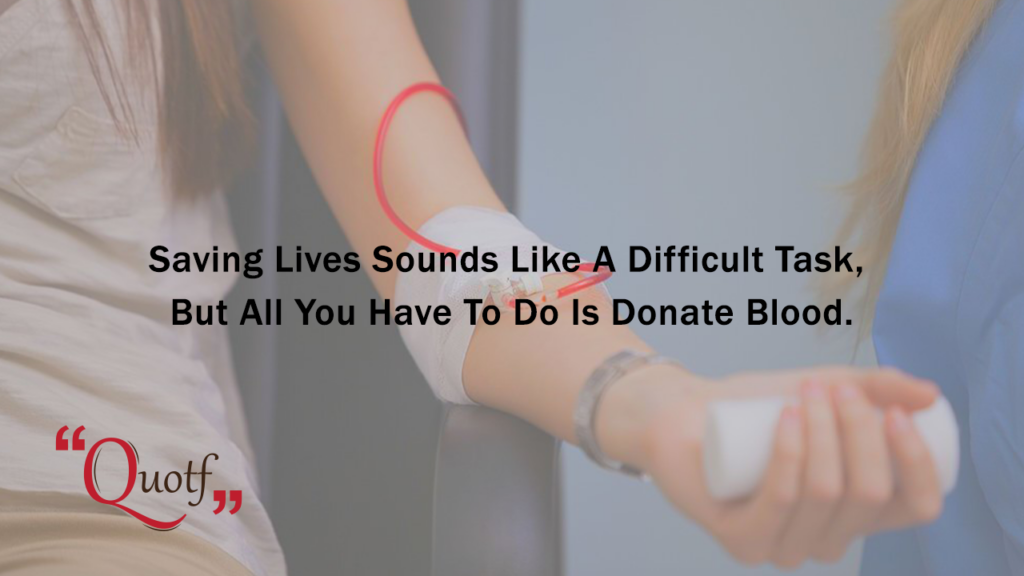 Quotf.com, blood donation status