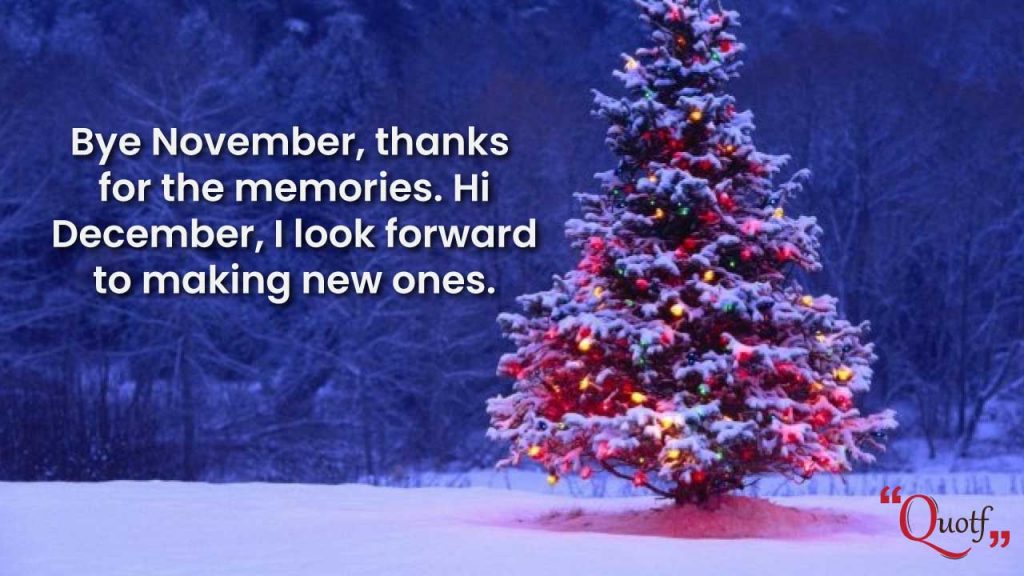 goodbye november hello december Quotes