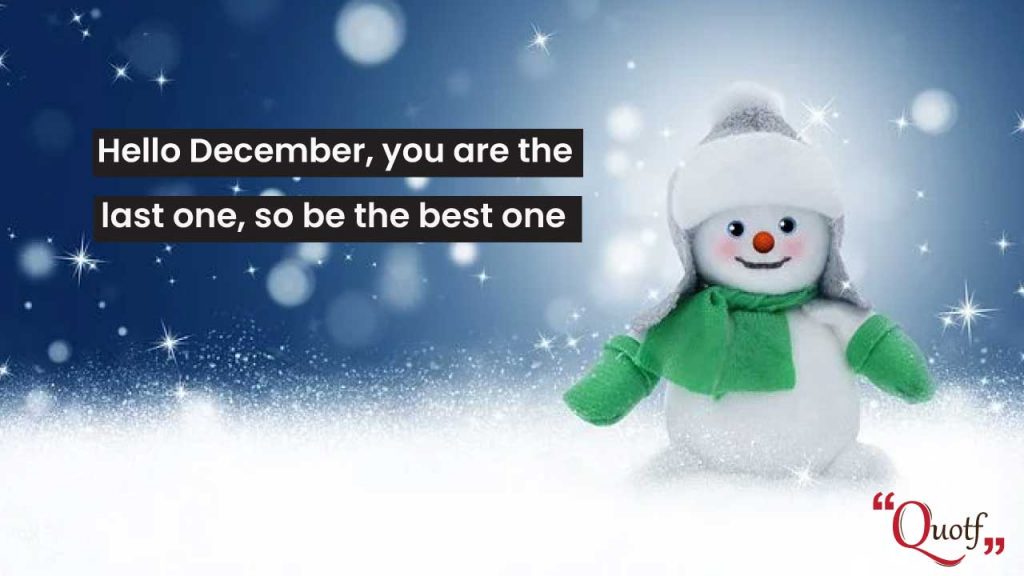 hello december blessings